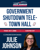 Johnson to Host Tele-Town Hall on the Republican Government Shutdown